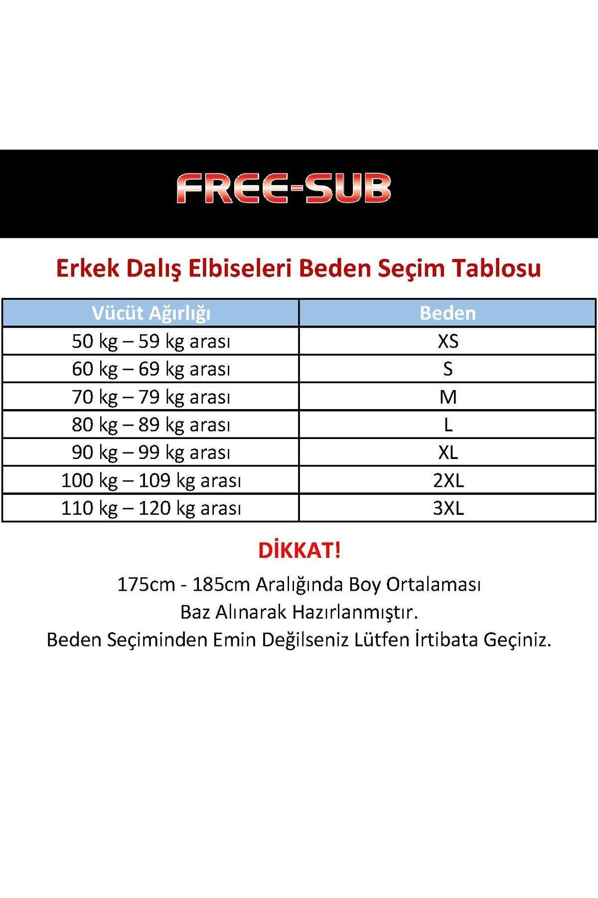 وت سوت (لباس غواصی) چند رنگ مردانه Free Sub 3 میلی متر ساروس یاماموتو شکارچی لباس شیرجه رایگان Free-Sub