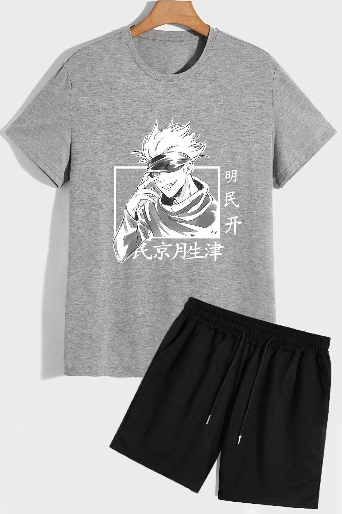 trendypassion Set De Trening Tricou Cu Pantaloni Scurți Anime Unisex - S/M