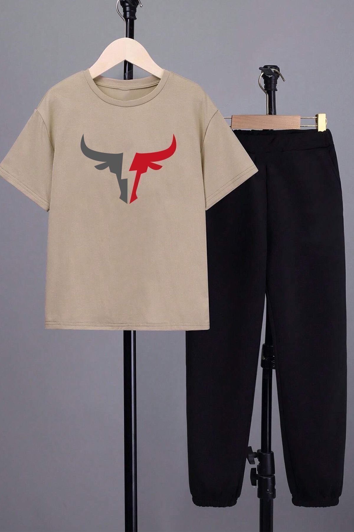 uyguntarz Trainingsanzug-set Für Kinder Mit Stier-aufdruck für Kinder Unisex - 11–12 Jahre