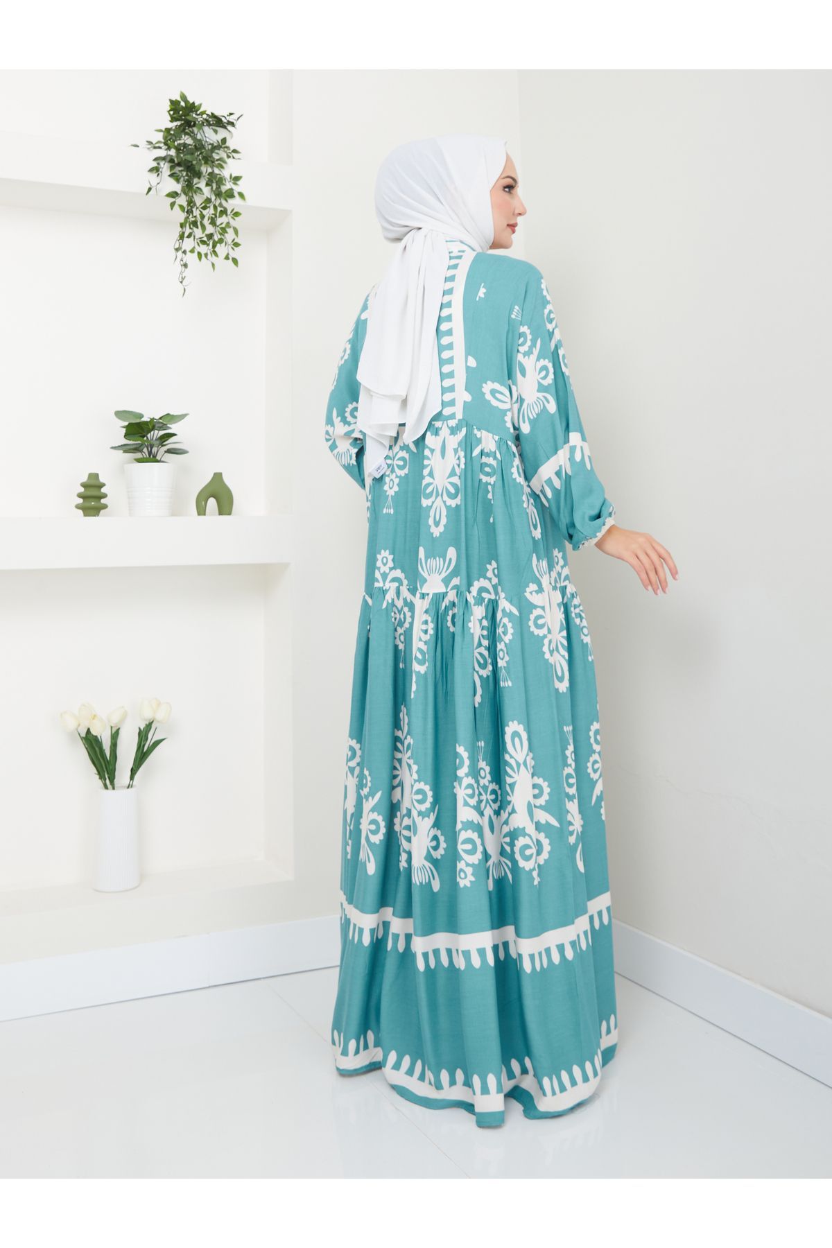 VOLT CLOTHİNG-Ethnisch gemustertes Damenkleid 4