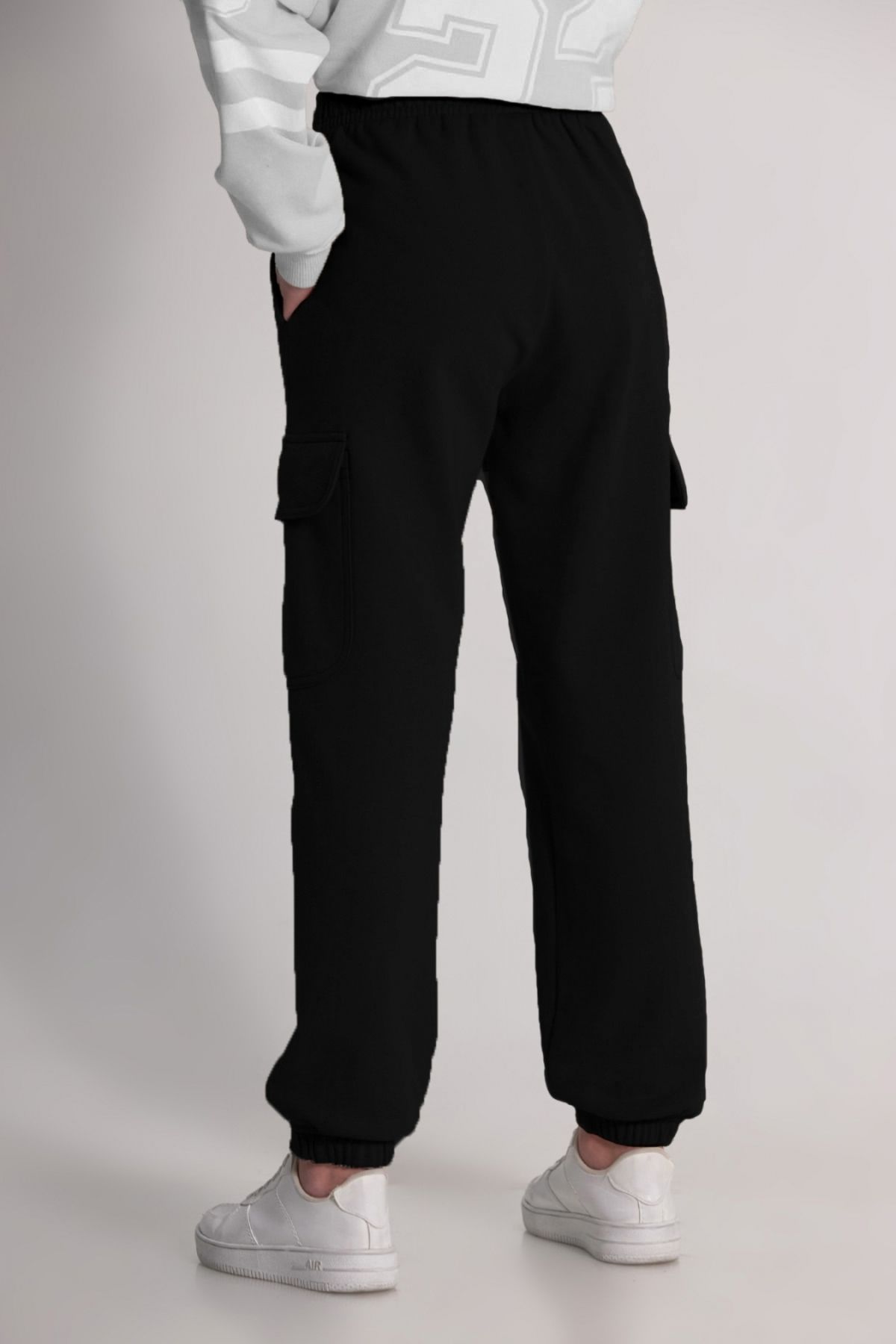 DMB BOYS & GIRLS-Pantaloni de sport elastic cu buzunare cargo pentru fete de 9-14 ani 2