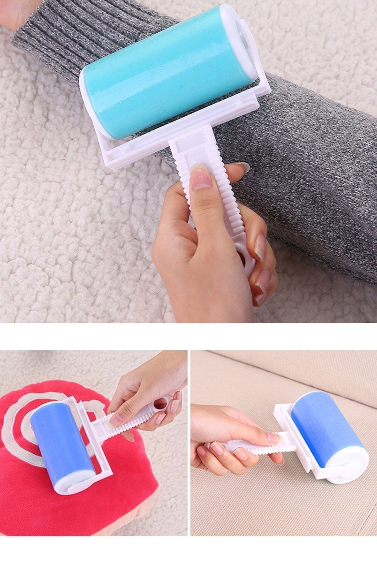 Mutlu Store-Washable Practical Feather Dust Crumb and Scum Collector Practical Roller 1
