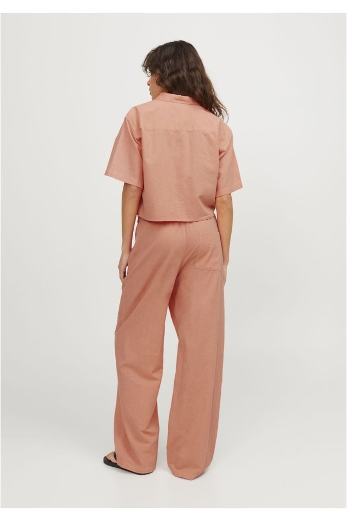 JJXX-Cămașă Crop din in - Lulu 12231335   Piersică Echo 4