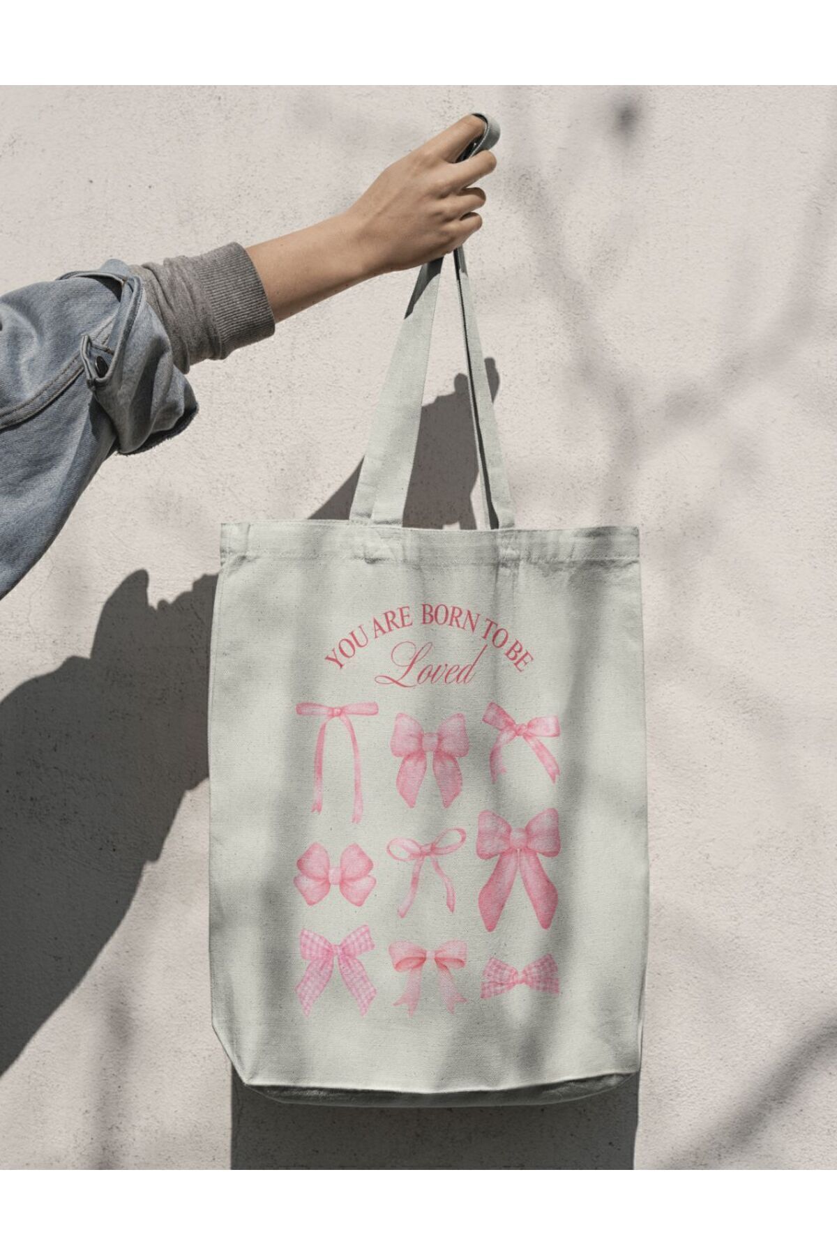 Bows Coquette Kurdeleler Y2k Retro Unisex Bez Çanta Tote Bag