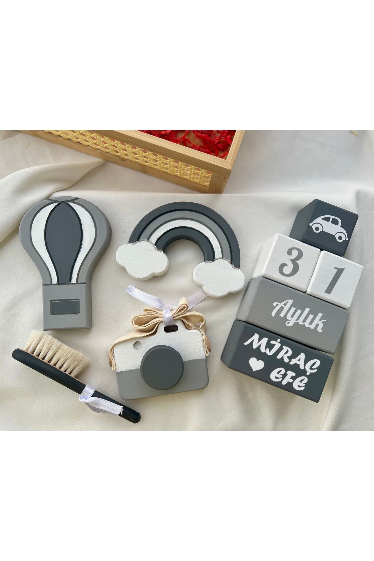 Bebek hediyelik bebek çekim aksesuarı oda dekor çekim objeleri İsimli tam set