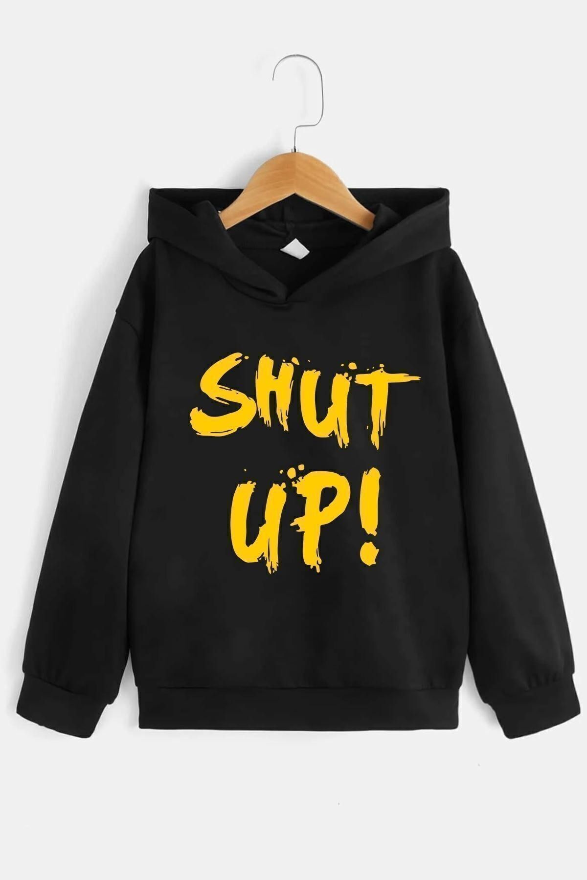 uyguntarz Dziecięca Bluza Z Nadrukiem „zamknij Się”. Unisex - Standard
