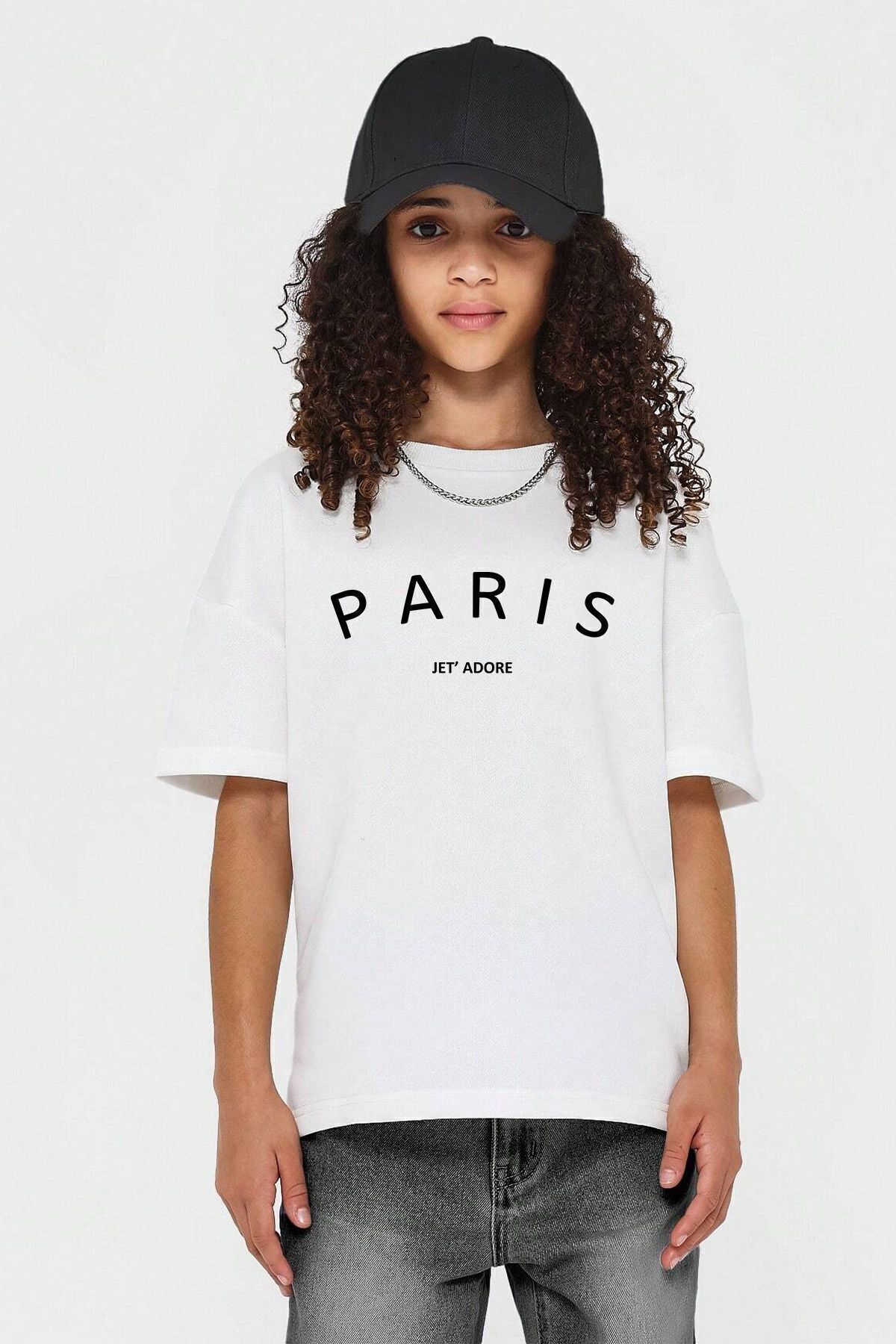 uyguntarz Dziecięcy, Bawełniany T-shirt Z Nadrukiem W Paryżu Unisex - 5–6 years