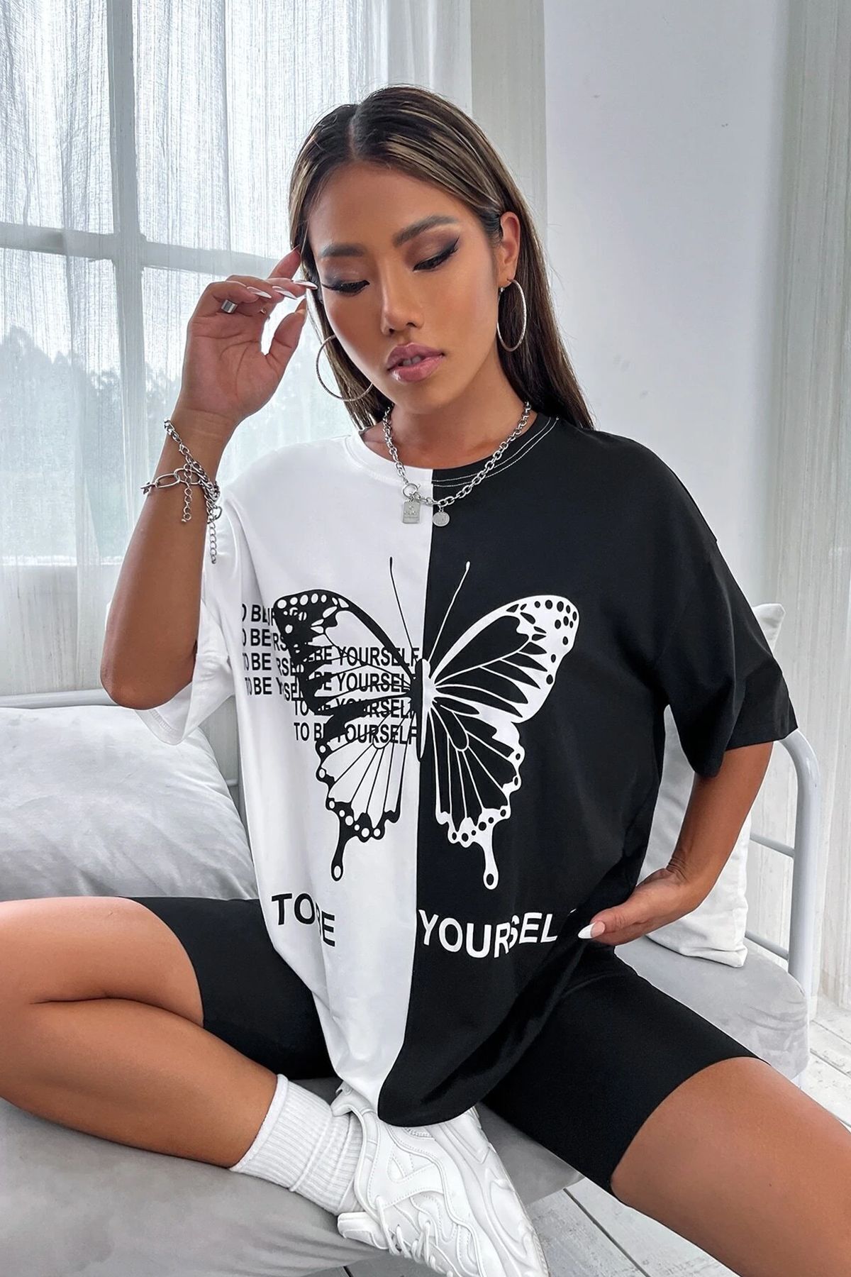 uyguntarz-Unisex T-Shirt mit Aufdruck „To Be Yourself“ 4