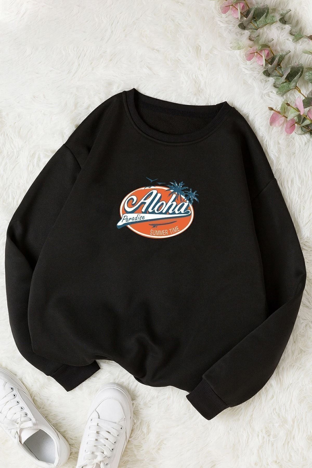 uyguntarz-Unisex Aloha-kompatibilní mikina Crew Neck 1
