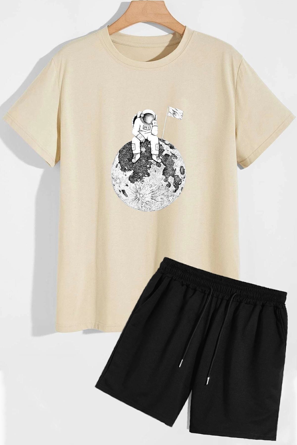 trendypassion Zestaw Dresowy Z Krótkimi Spodenkami I Krótkimi Spodenkami O Tematyce Kosmicznej Unisex - 36