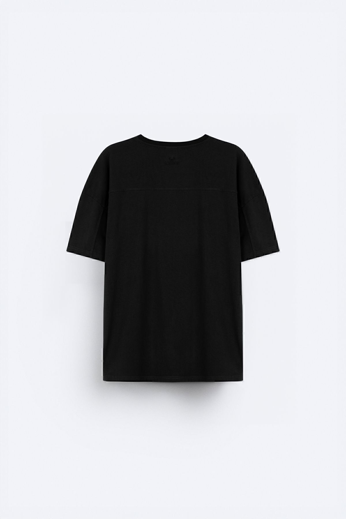 Nordbron-Tricou pentru bărbați Stuga, 100% bumbac, negru, supradimensionat, confortabil, cu sigla de bază, cu mânecă scurtă, cu decolteu rotund 7