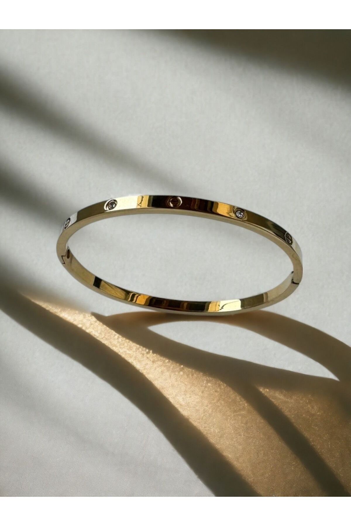 MUTENA-316 L Stainless Steel Thin Model Gold Color Handcuff Bracelet 4