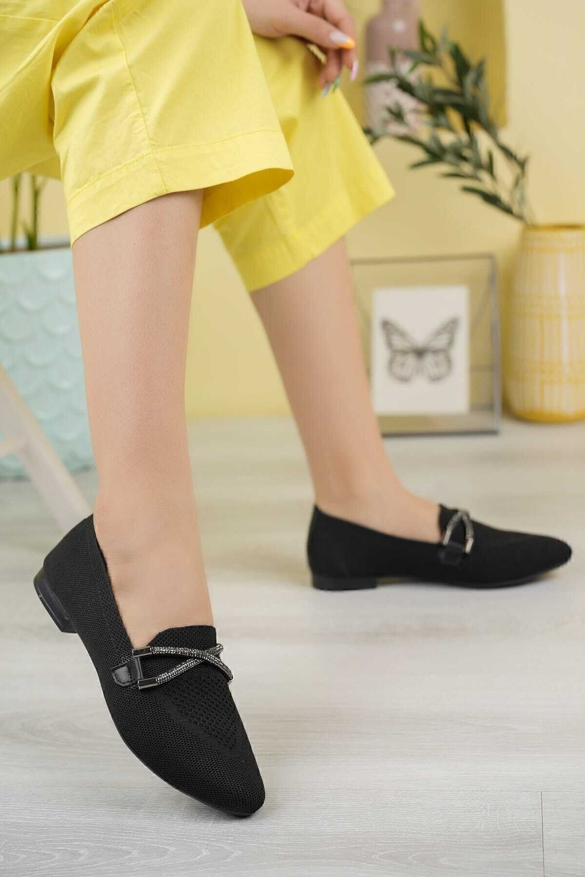 K KILINÇ DÜNYASI  Triko Çarpraz Babet Siyah - Görsel 3