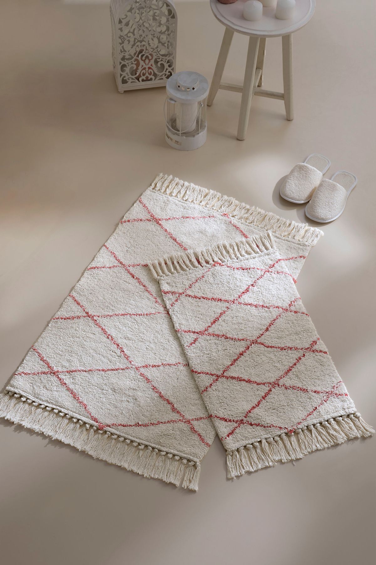 Grace 100% Cotton Bath Mat Ecru 40x60+60x90