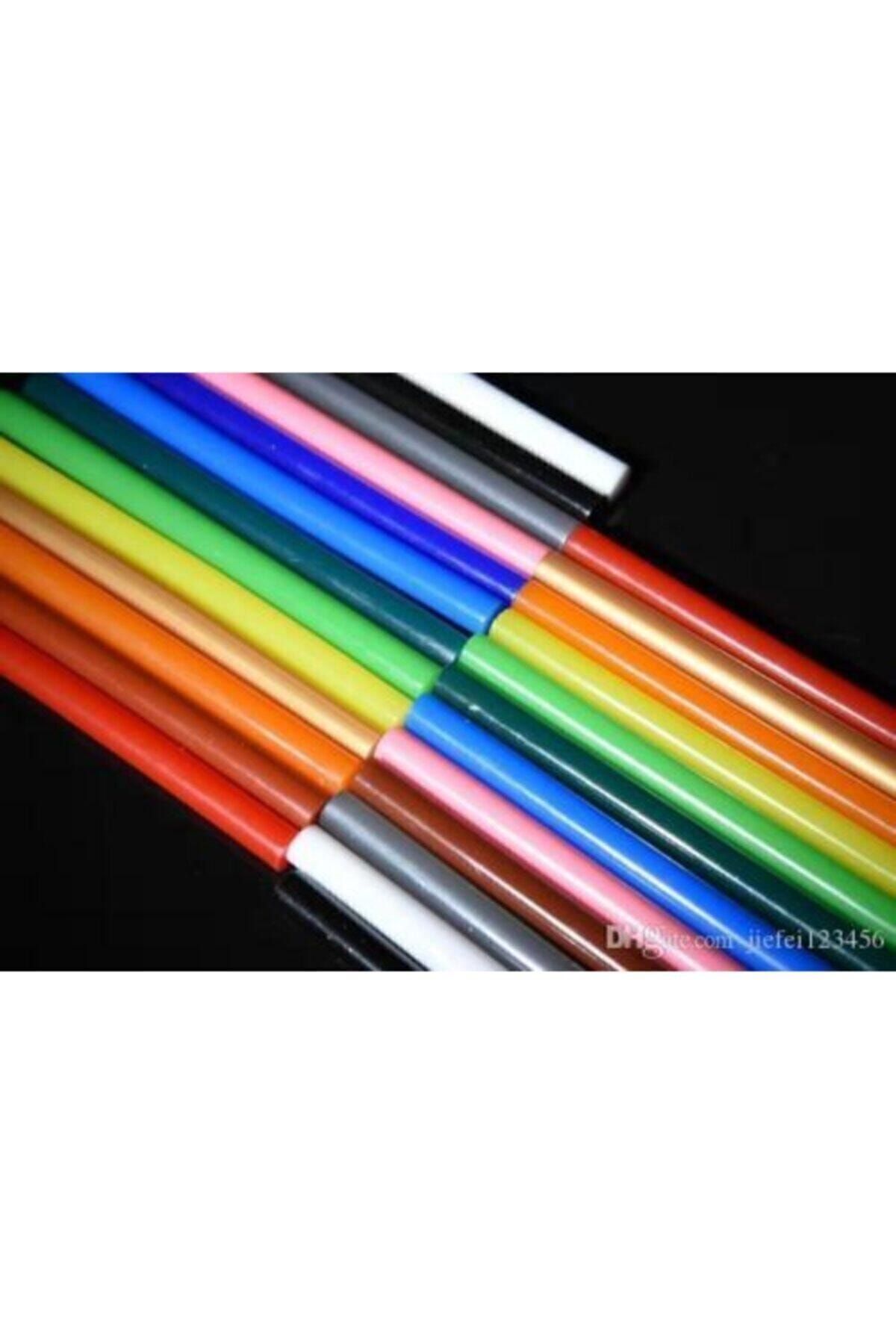 TıkTık AL Ince Silikon Çubuk Sıcak Silikon Tabanca Mumu Renkli Silikon Mumu 30 Adet