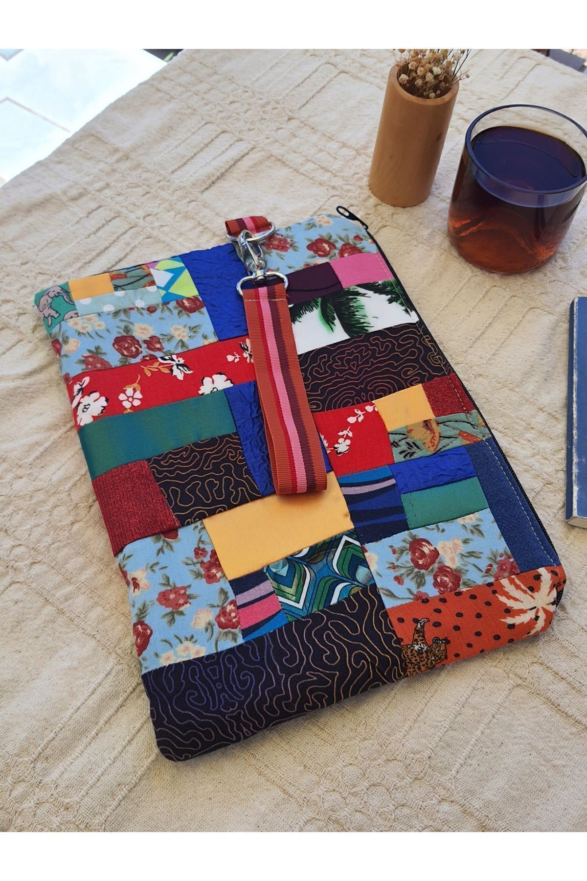 BL Atölye Pop-art Kırkyama Clutch - El Çantası - Portföy Çanta görsel 2