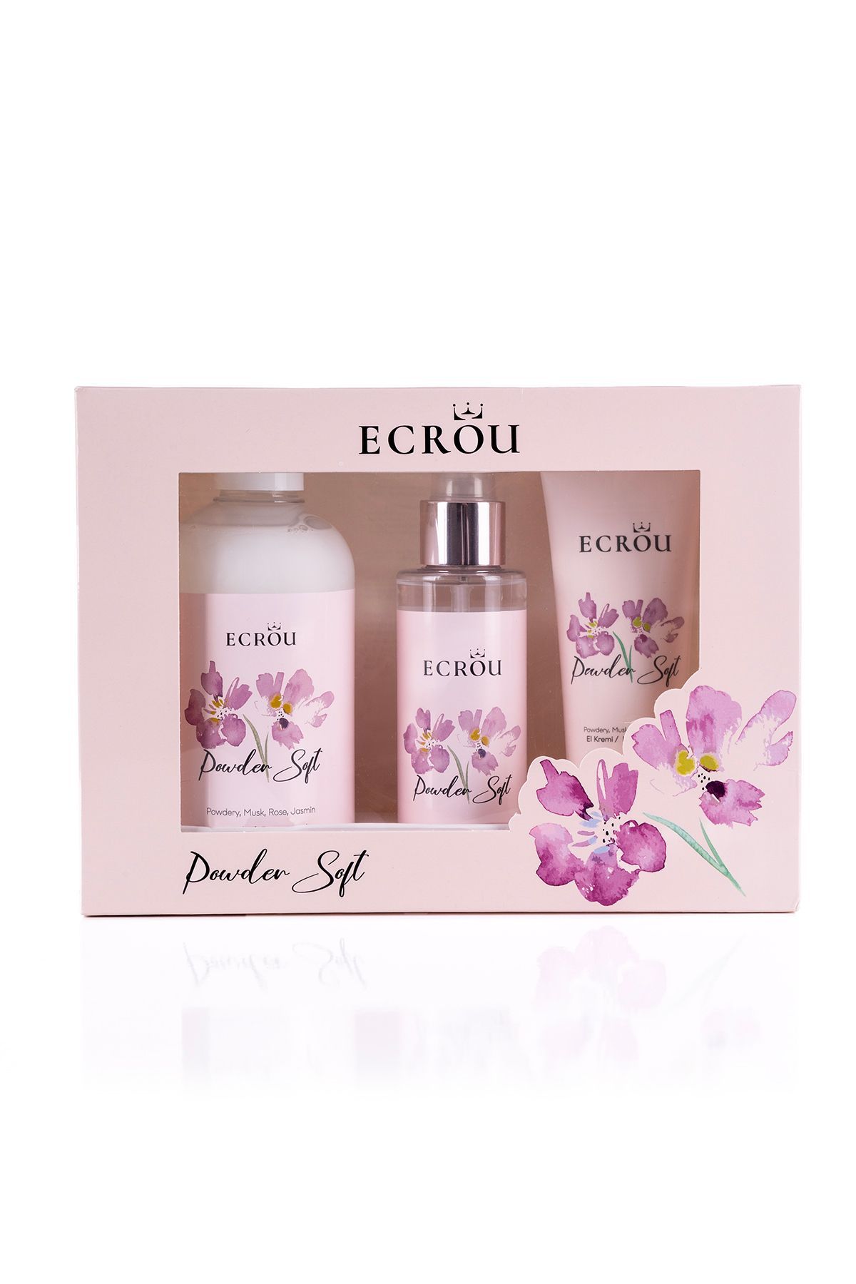 ست گیفت پودری اسپری بدن کرم دست کرم دوش Ecrou