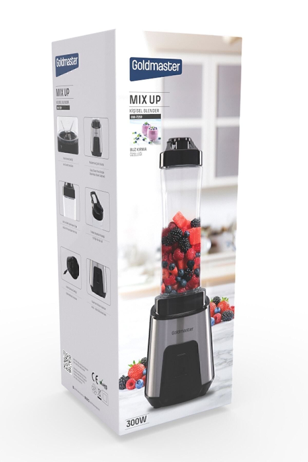 GOLDMASTER-Personal Smoothie Blender with Stainless Steel Blades with Mix Up Ice Crushing Feature 8