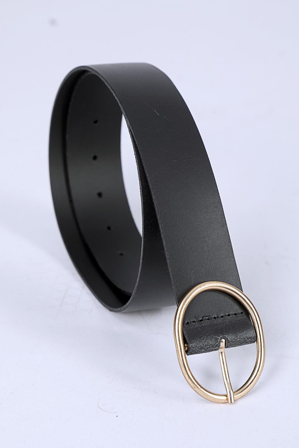 کمربند چرمی زنانه ایدا مشکی Lee Cooper