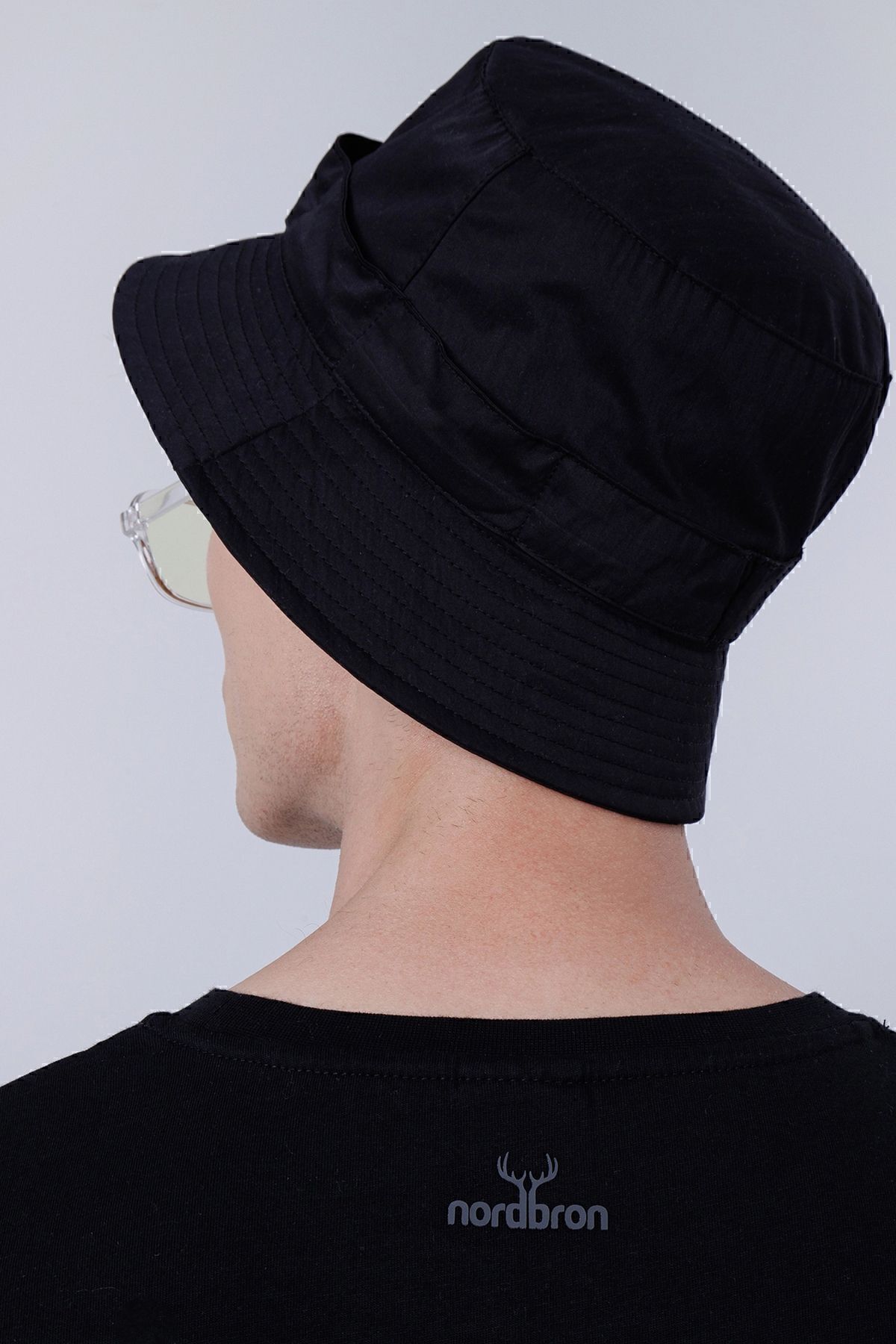 Nordbron-Tricou pentru bărbați Stuga, 100% bumbac, negru, supradimensionat, confortabil, cu sigla de bază, cu mânecă scurtă, cu decolteu rotund 3