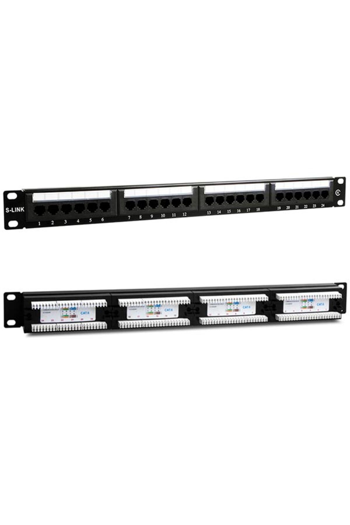 Powermaster S-LINK SL-F624 24 LÜ UTP CAT6 PATCH PANEL