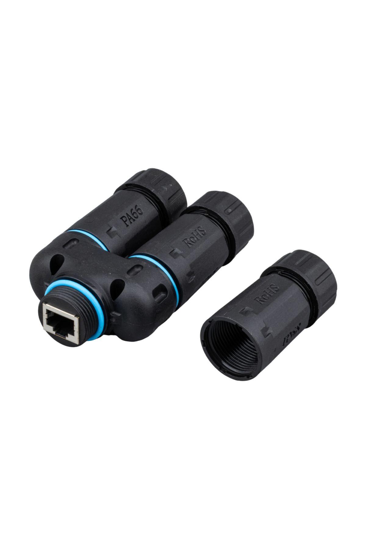 Powermaster PM-24590 DİŞİ - 2X DİŞİ IP68 SU GEÇİRMEZ RJ45 KONNEKTÖR