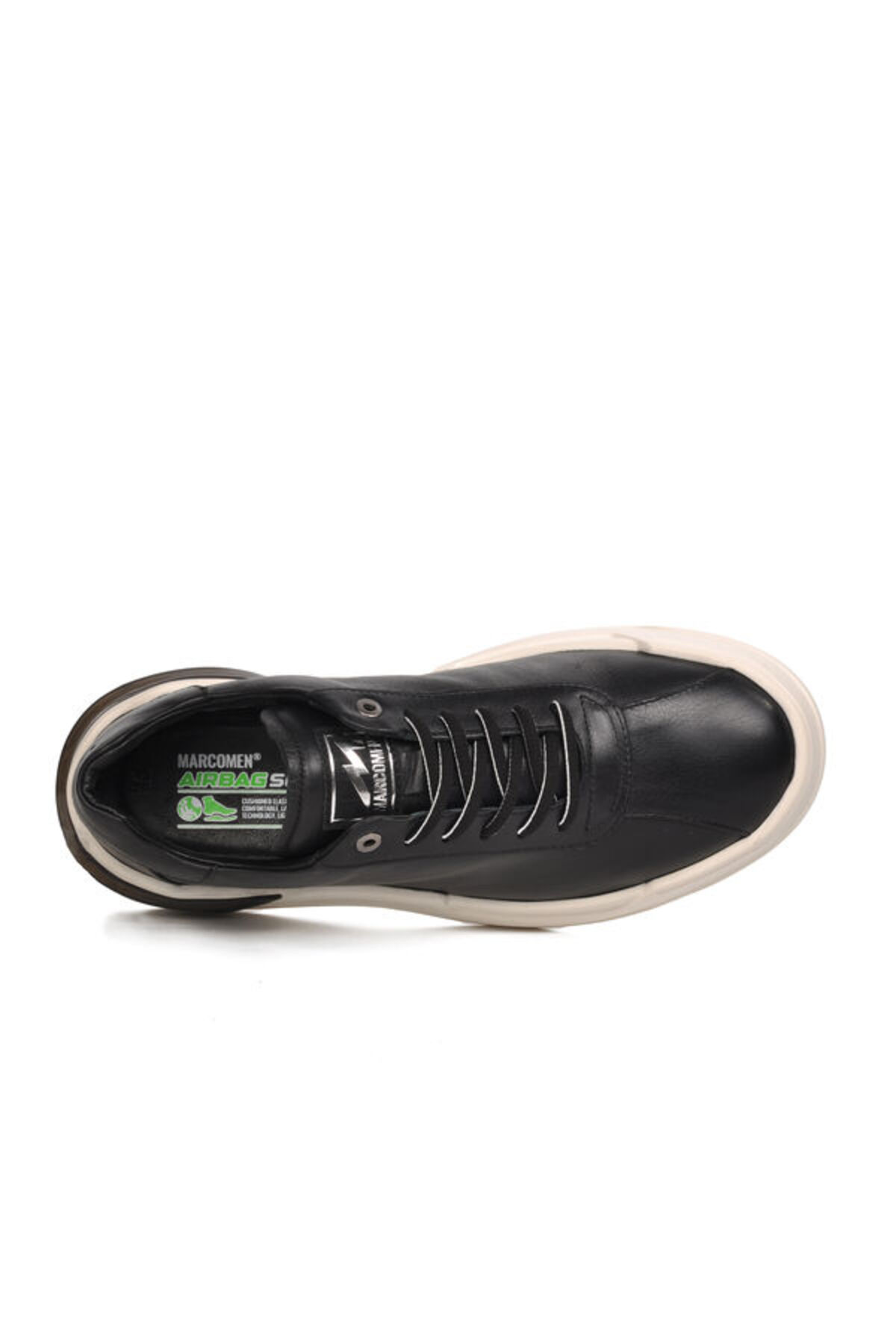 Siyah Beyaz Hakiki Deri Erkek Sneaker — مشکی XP-00000000019114 — تصویر 4 از 5