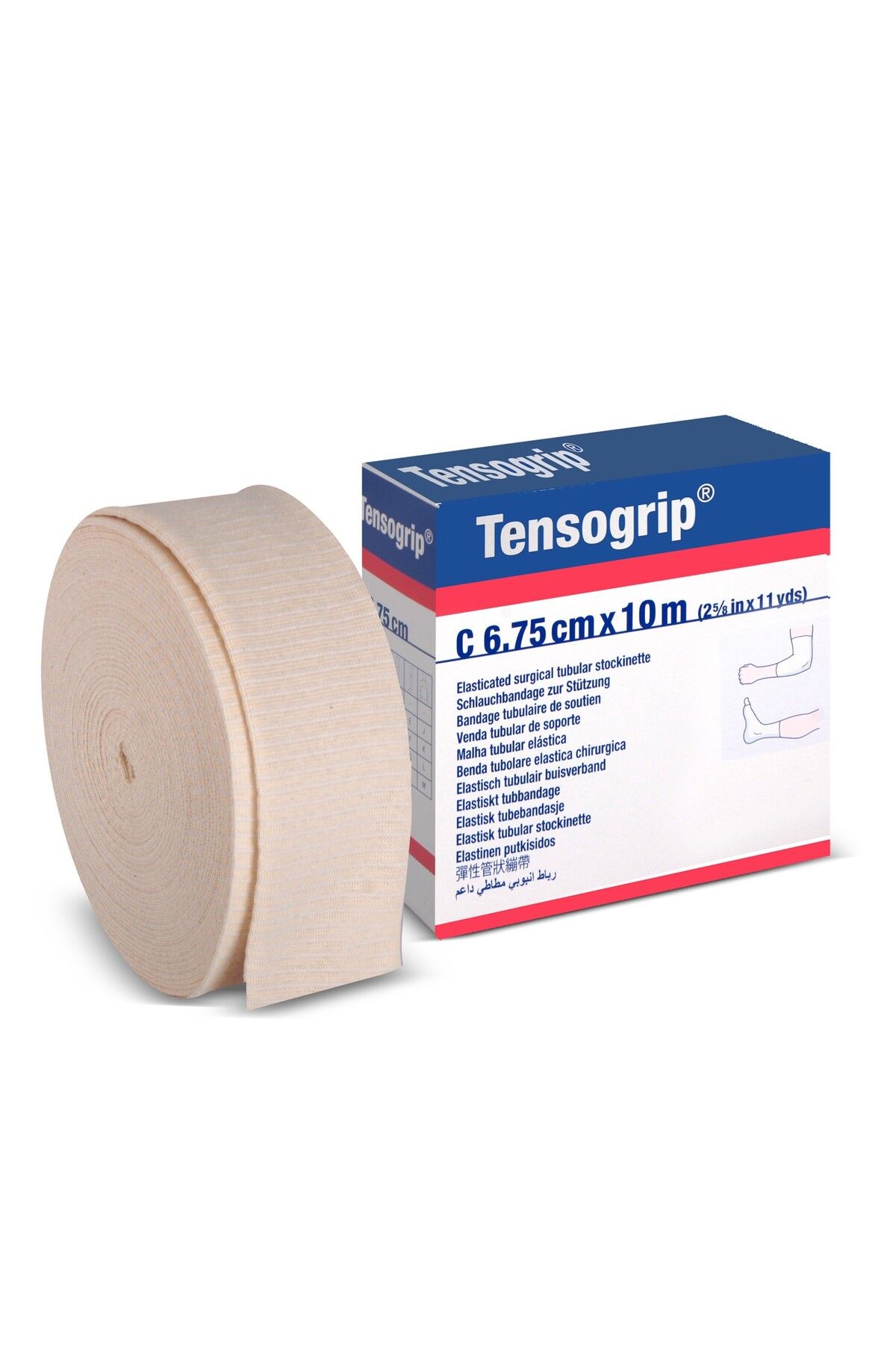 BSN Tensogrip Tubular Bandaj Bsn Boru Bandaj 6,75cm X 10m Beyaz C Beden