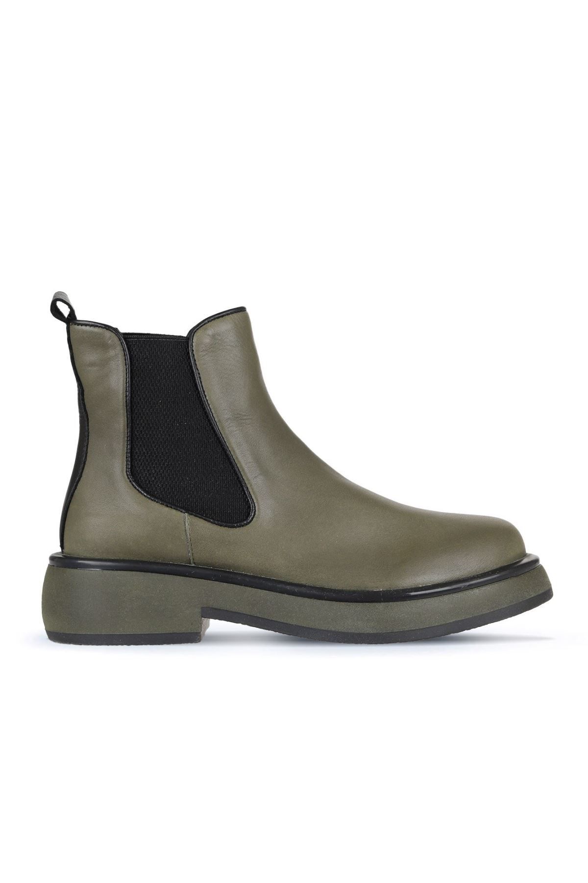 Bueno Shoes Ghete De Damă Din Piele Kaki - Croială Plată 01wz4501 Femeie - 40