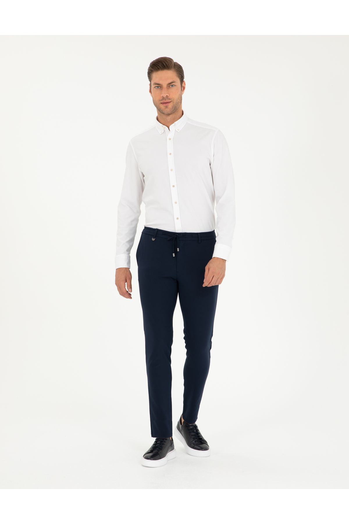 Pierre Cardin Lacivert Klasik Jogger Pantolon 50296593-VR033