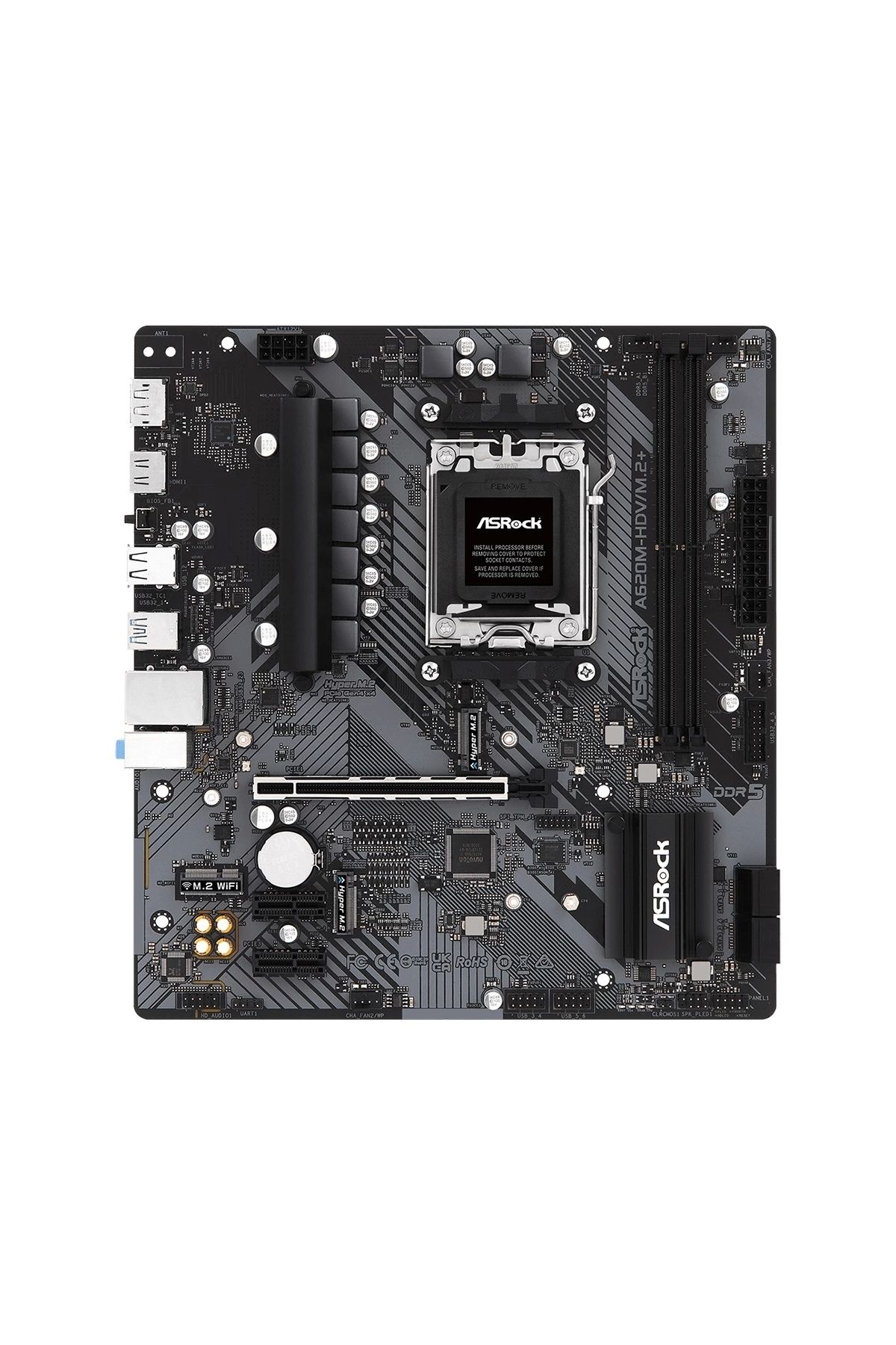 ASROCK-A620m-hdv/m.2 DDR5 HDMi-DP Type-C PCIe 4.0 AM5 Matx - لوحة أم للكمبيوتر المكتبي 3