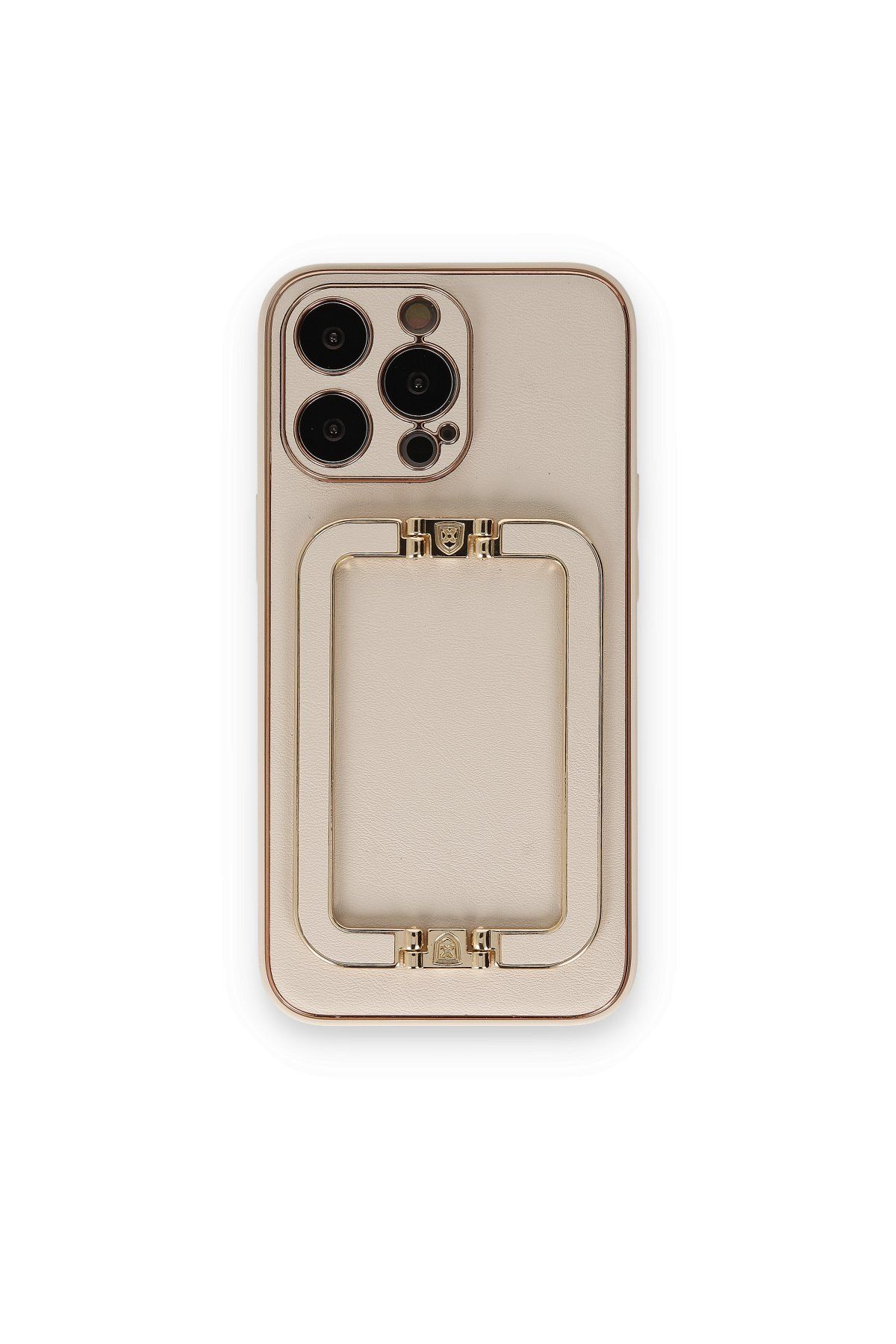 NewFace iPhone 14 Pro Max Kılıf Coco Elit Kapak - Gold GLSTD