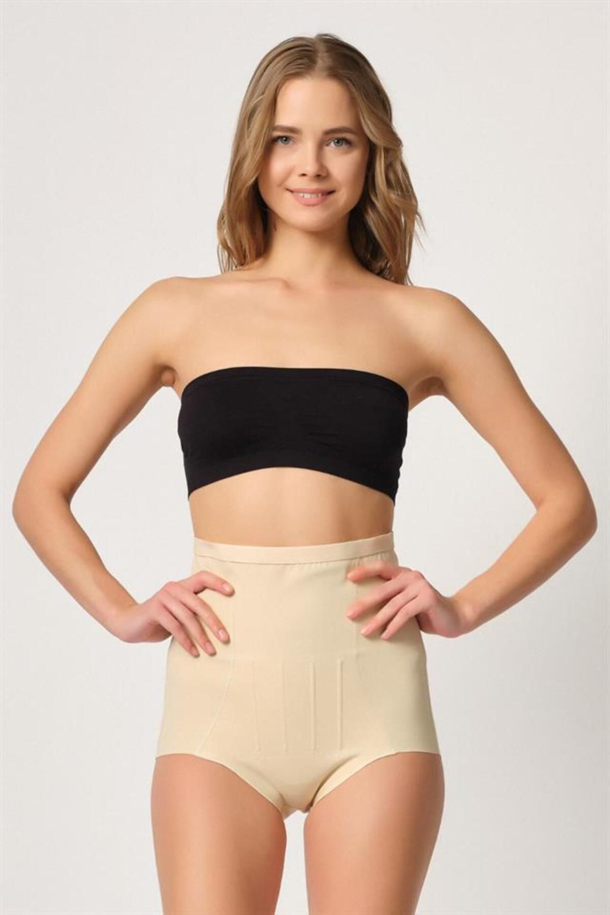 YNSGLOBAL Ten Emay 2931 Karın Balen Destekli Slip Lazer Korse