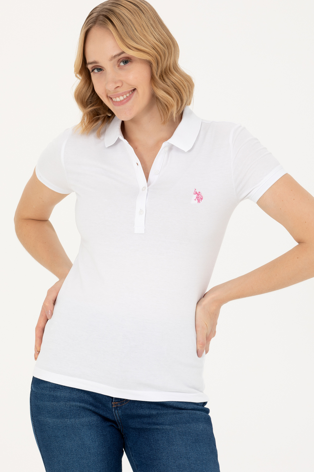تیشرت زنانه یقه پولو U.S. Polo Assn. مدل vr013 — 3