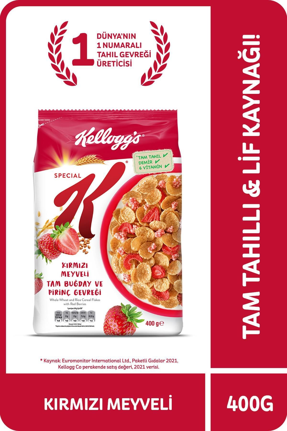 Kellogg's Special K Kırmızı Meyveli Kahvaltılık Tam Buğday Ve Pirinç Gevreği 400 Gr,tam Tahıllı