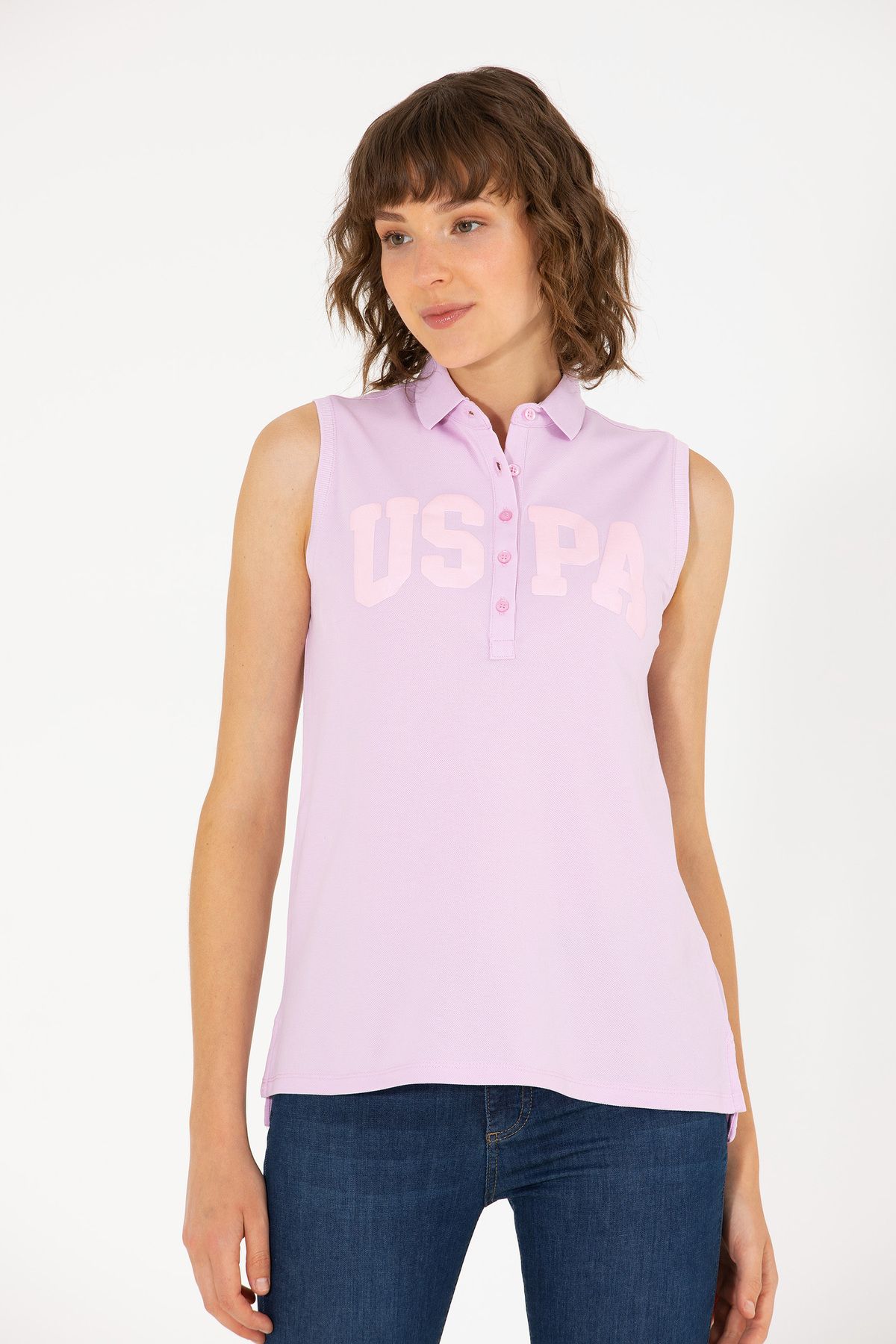 U.S. Polo Assn.-Magnolia Women's Polo Collar Sleeveless T-shirt - 50262966 -vr211 3