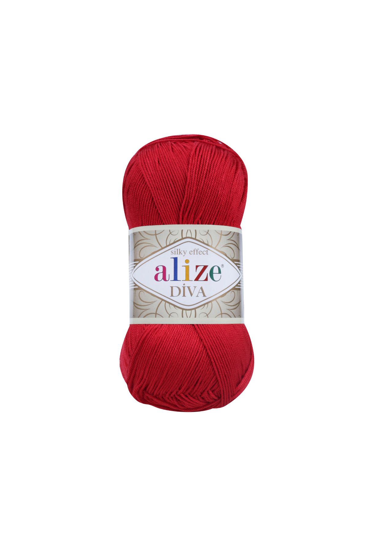 Alize-ديفا خيط مرسيريزد - 106 أحمر - 100 جرام 350 طنًا متريًا (وهي أصغر حجمًا من خيوط الحياكة الصوفية). 1