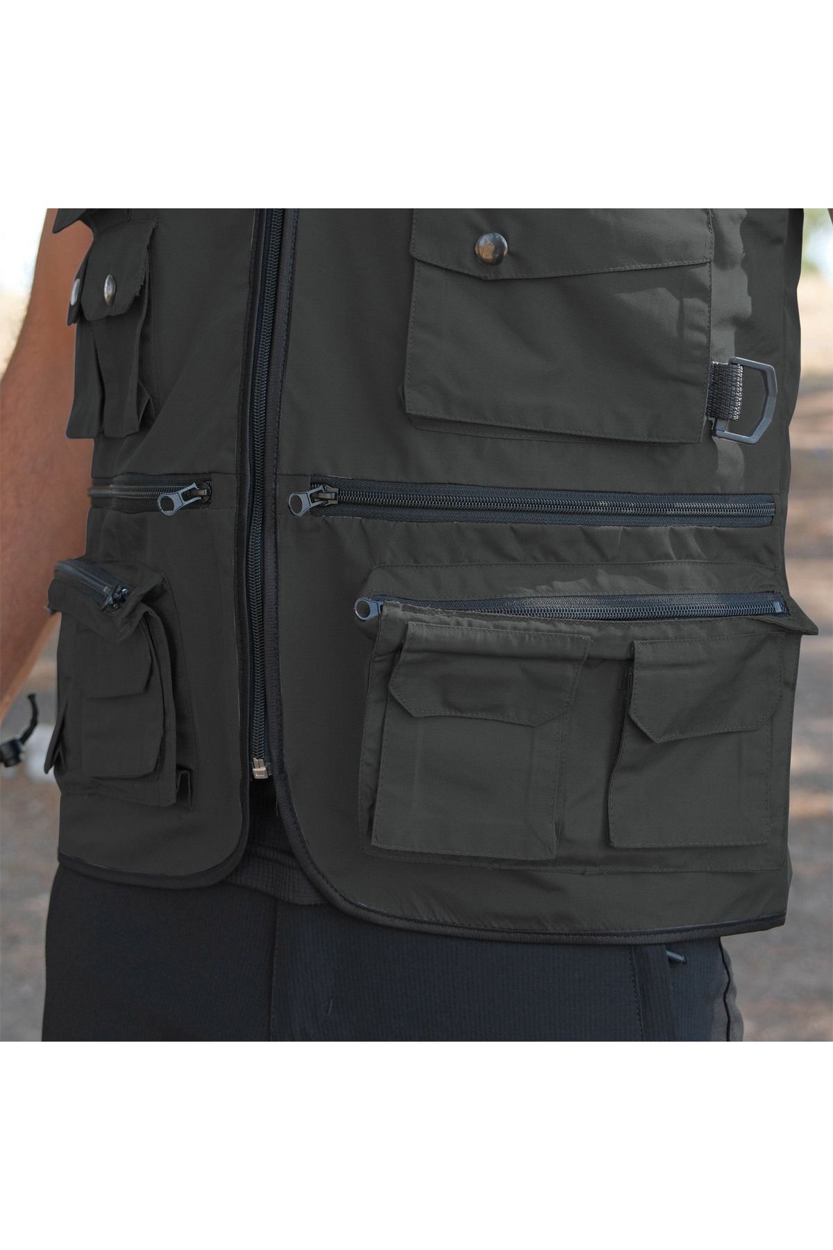 SAVEX-Khaki Tactical Hunter Vest - Multi Pocket Action 7