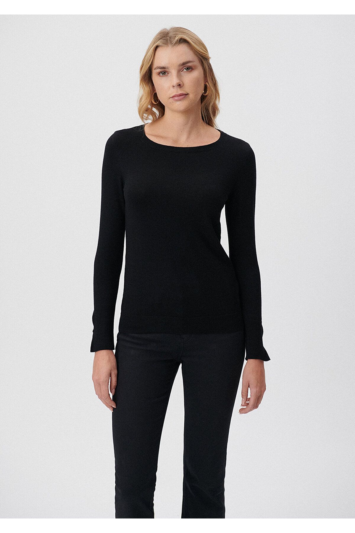 Mavi-Knoflík Detailní Černý svetr Slim Fit / Těsný střih 171365-900 3