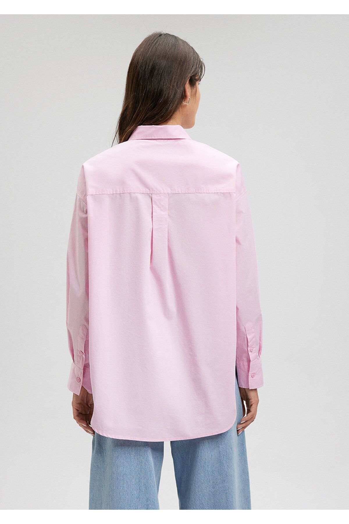 Mavi-Poplin Pink Oversize Shirt -1210103-70973 5