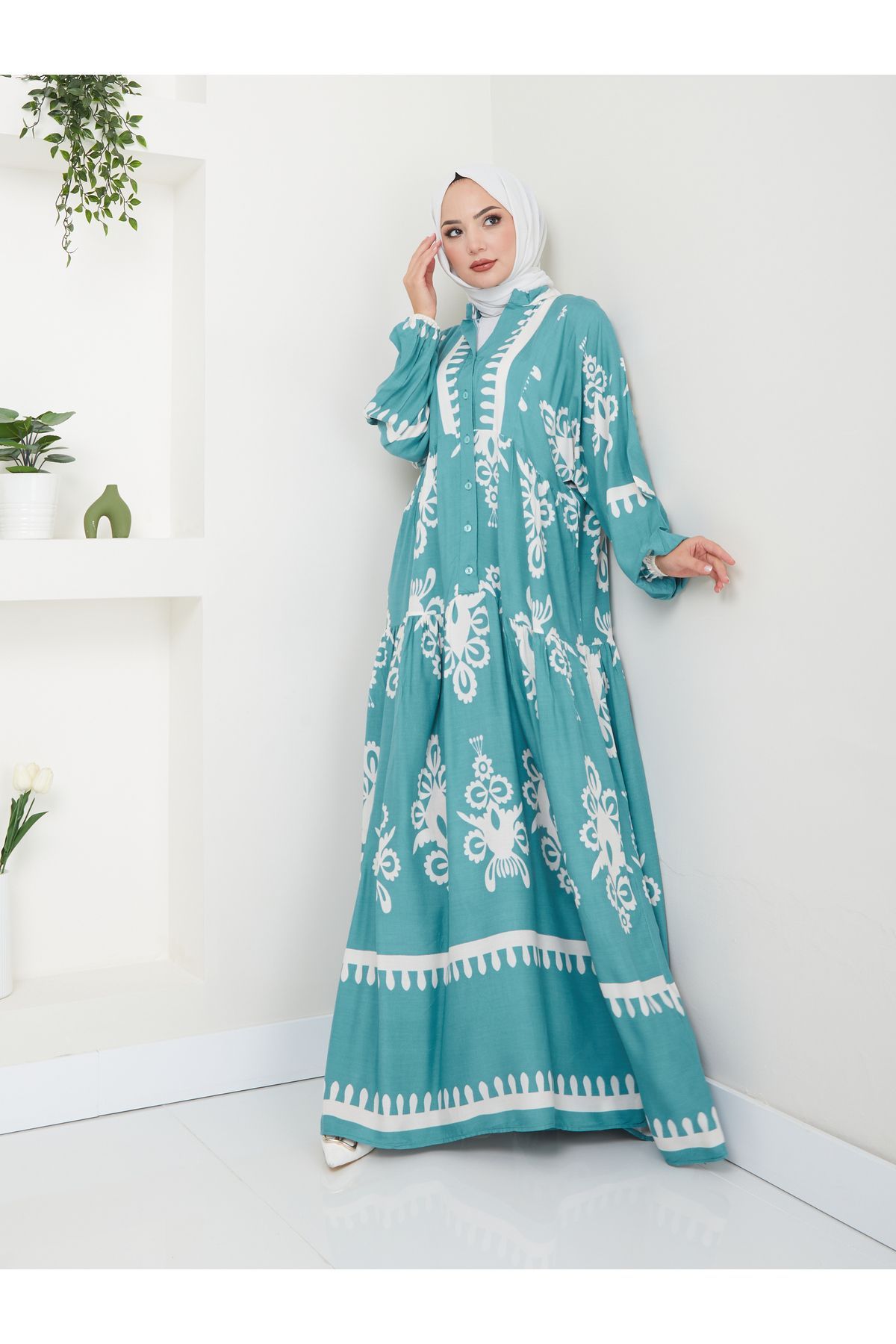 VOLT CLOTHİNG-Ethnisch gemustertes Damenkleid 3