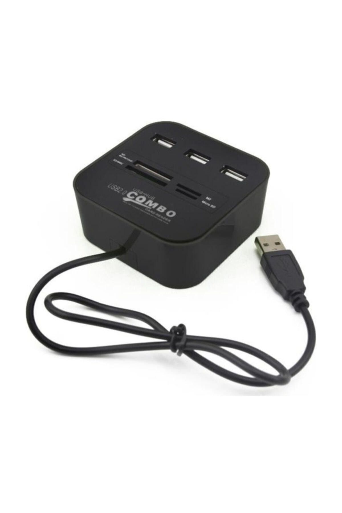 Kuvars-Usb Card Reader 3 Port Usb Hub Replicator Multiplexer 1