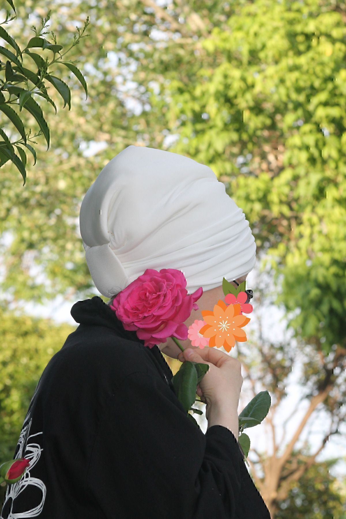 NpyBone Tekstil-Filled Ecru Drape Outer Bonnet 2