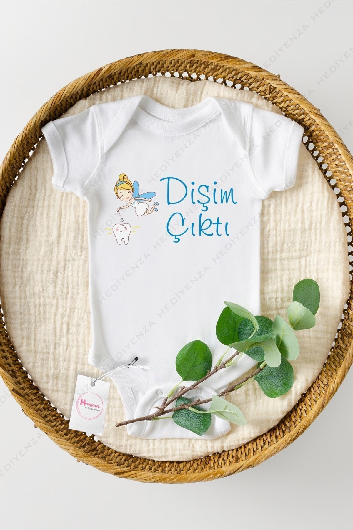 بادی نوزادی طرح دندان دارم - آبی  بادی نوزادی طرح دندان دارم - آبی