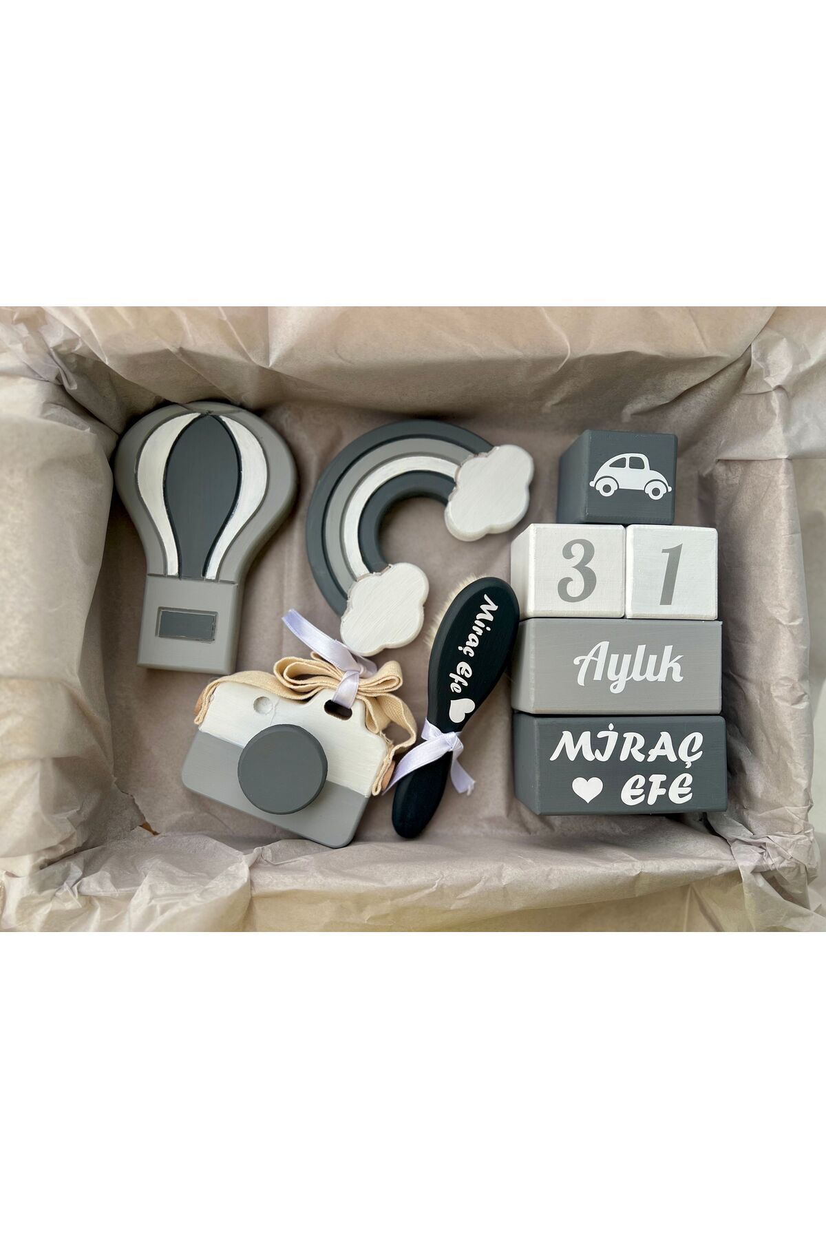 Bebek hediyelik bebek çekim aksesuarı oda dekor çekim objeleri İsimli tam set