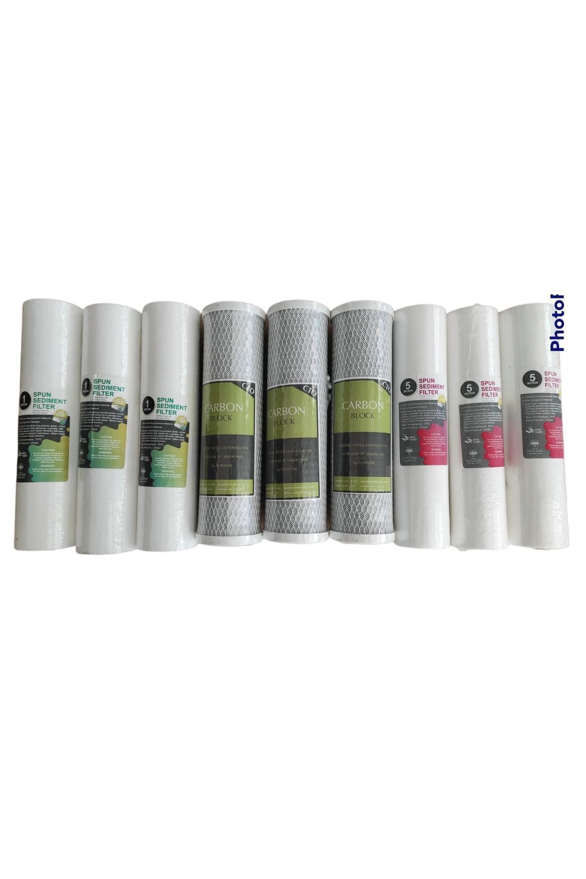 tub Tüm Açık Kasalara Uygun 2 Yıllık Filtre Seti 9 Lu Set