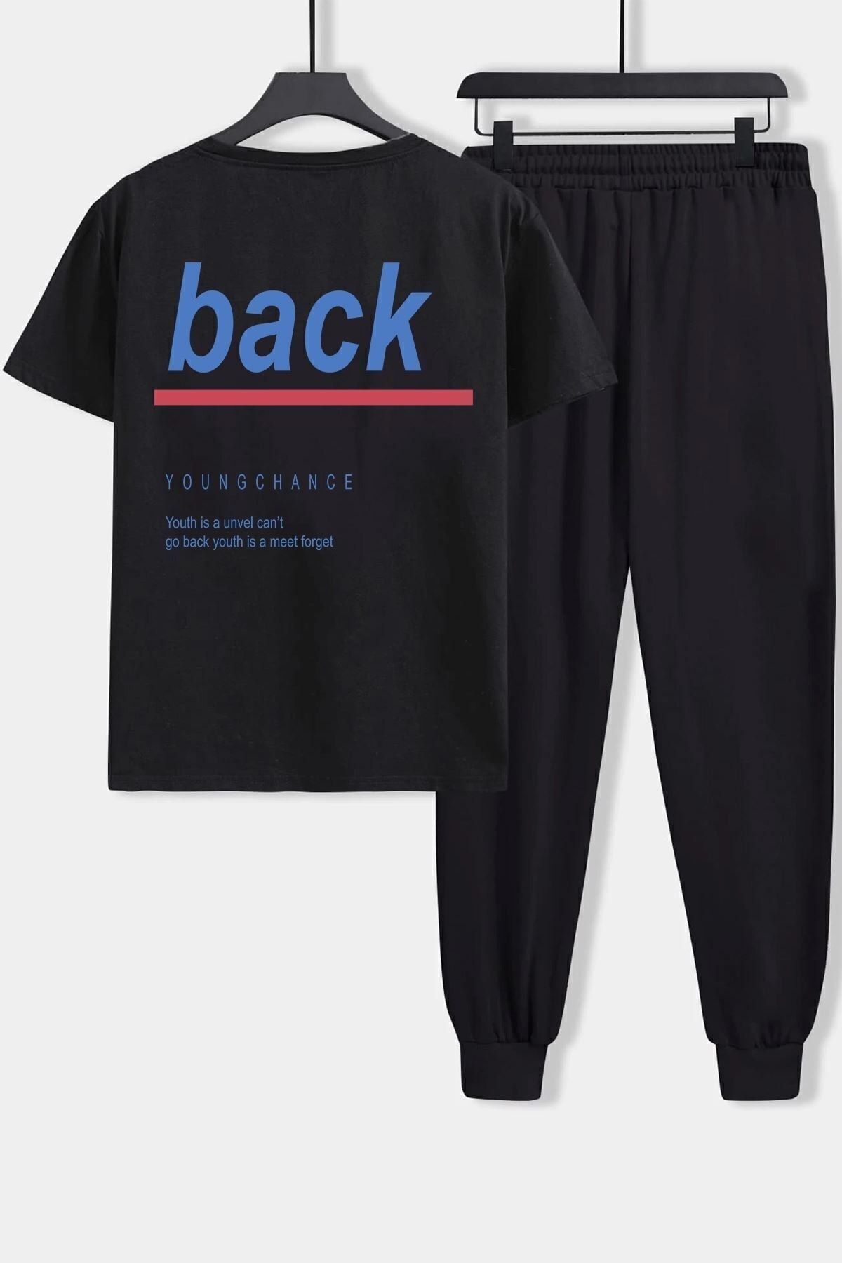 uyguntarz Dwuczęściowy Zestaw Dresów Unisex Z Nadrukiem Na Plecach Unisex - 38