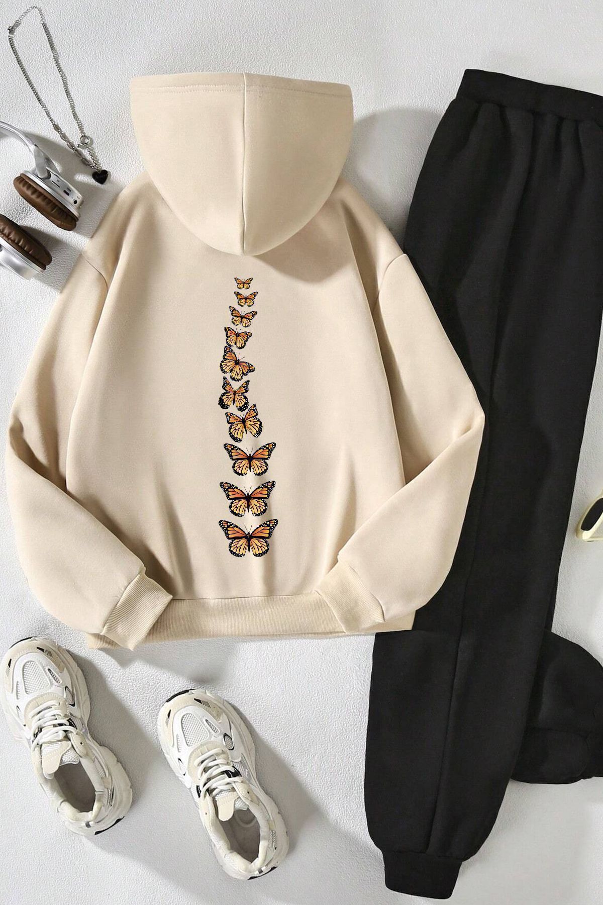 uyguntarz Dziecięcy Zestaw Dresowy Z Nadrukiem King Butterfly Unisex - 5–6 years