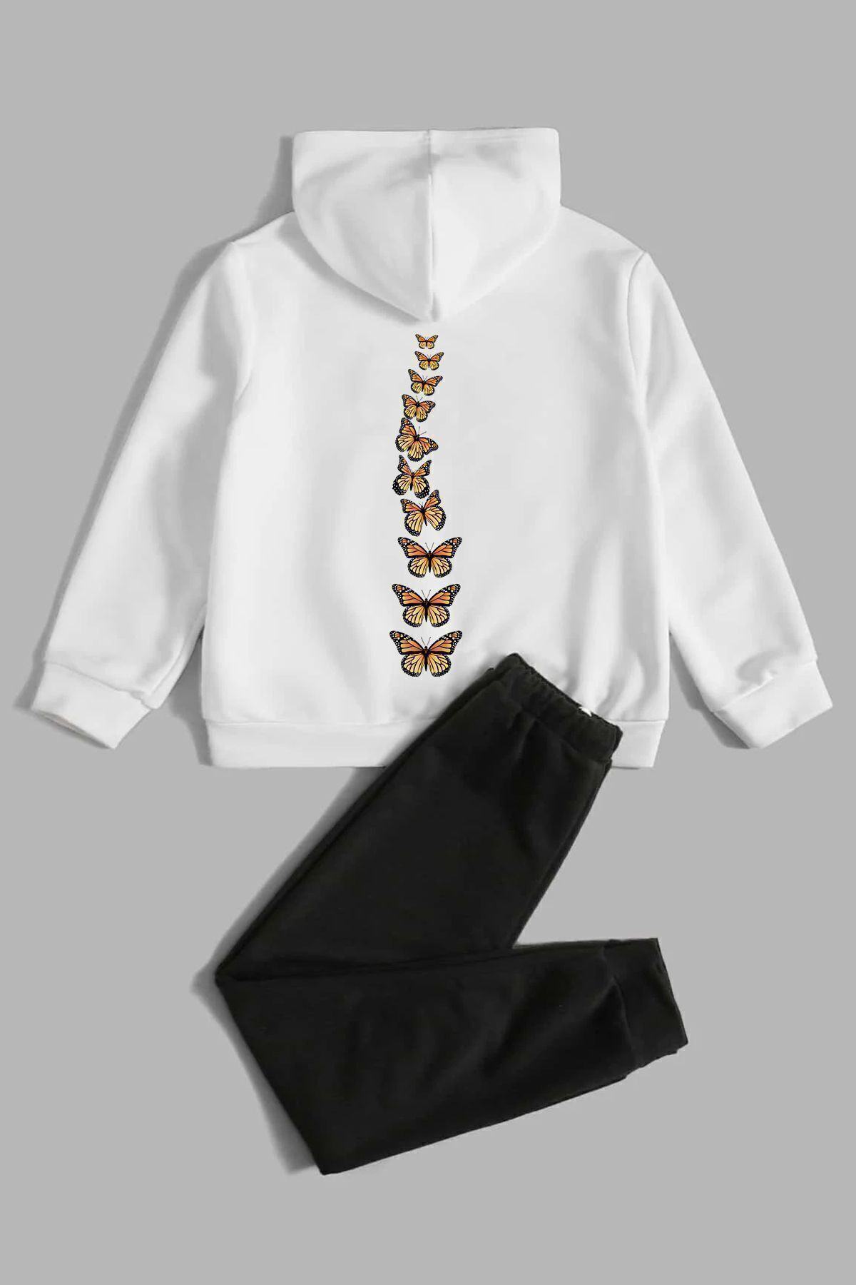 uyguntarz Kinder-trainingsanzug-set Mit King-schmetterling-aufdruck für Kinder Unisex - 11–12 Jahre