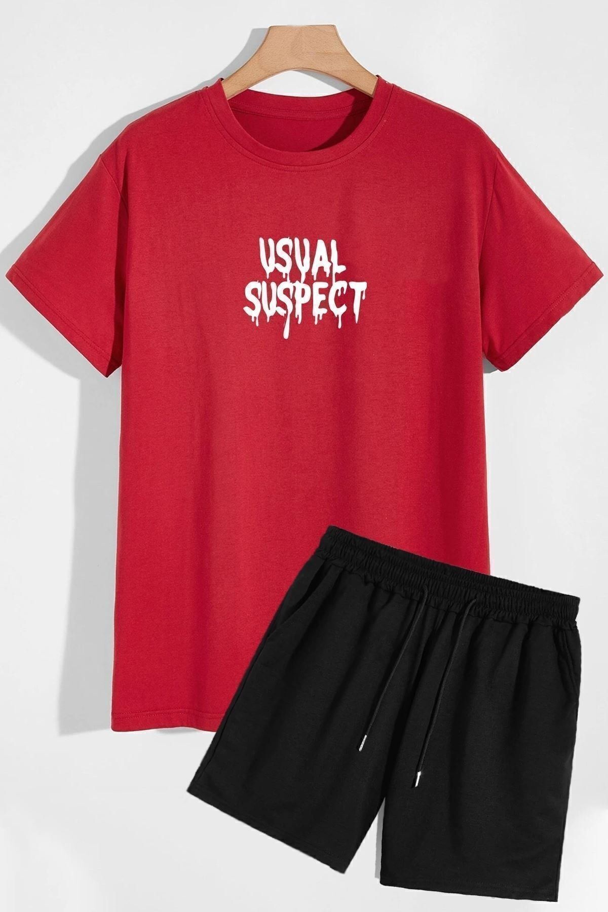 trendypassion-Back Printed Shorts T-shirt Tracksuit Set 2